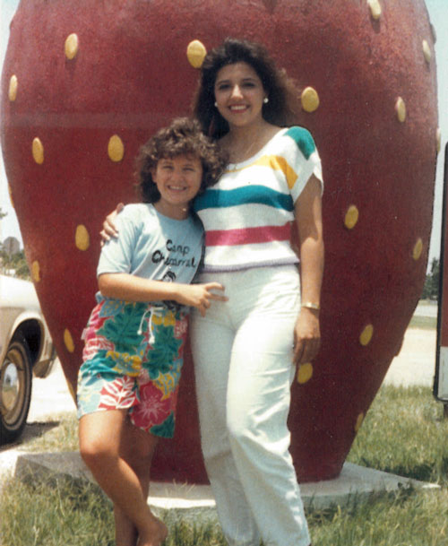 Andrea as a child, with her Big Sister "Bert"