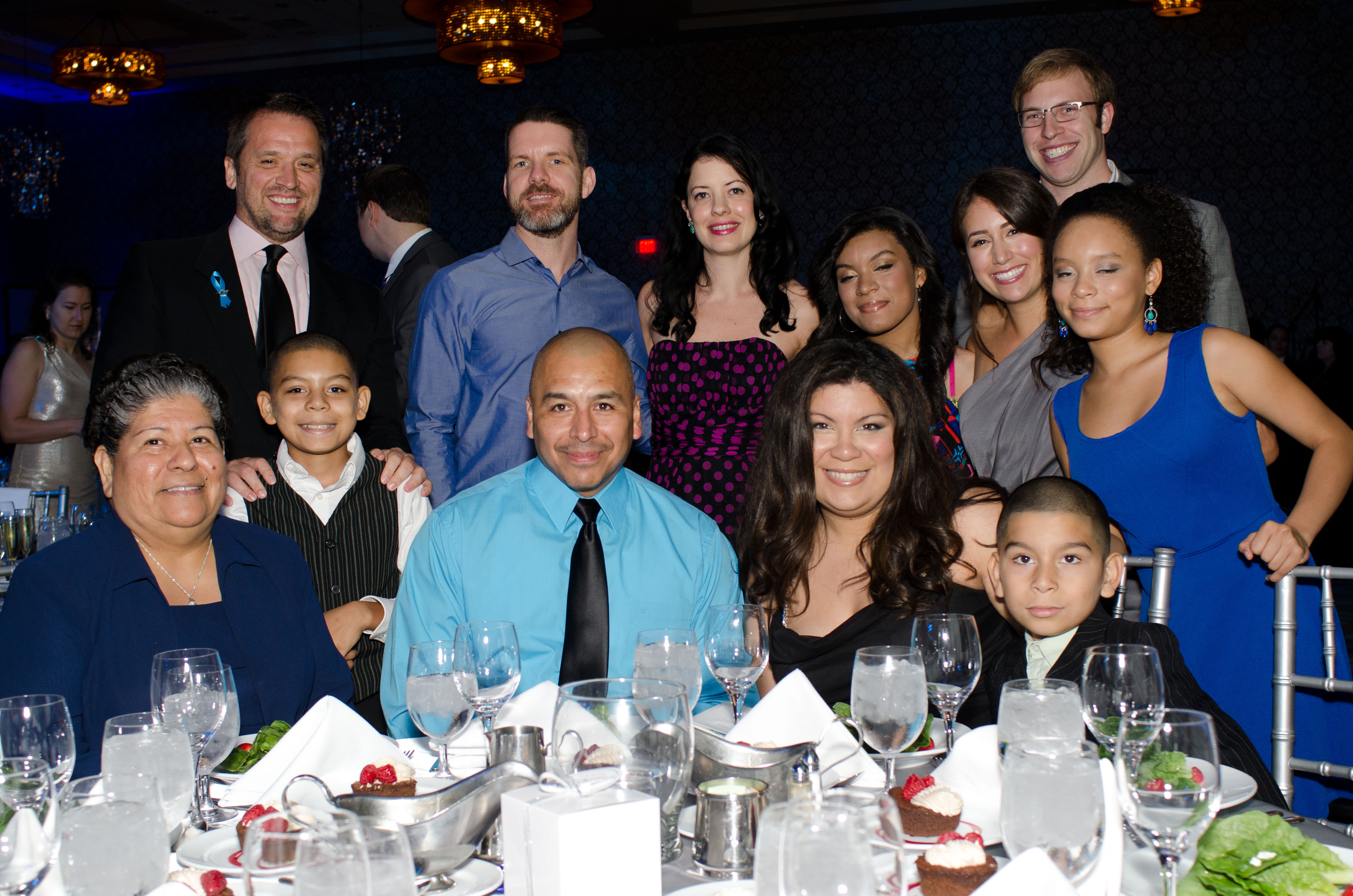Nancy, her family and the kids' "Bigs".