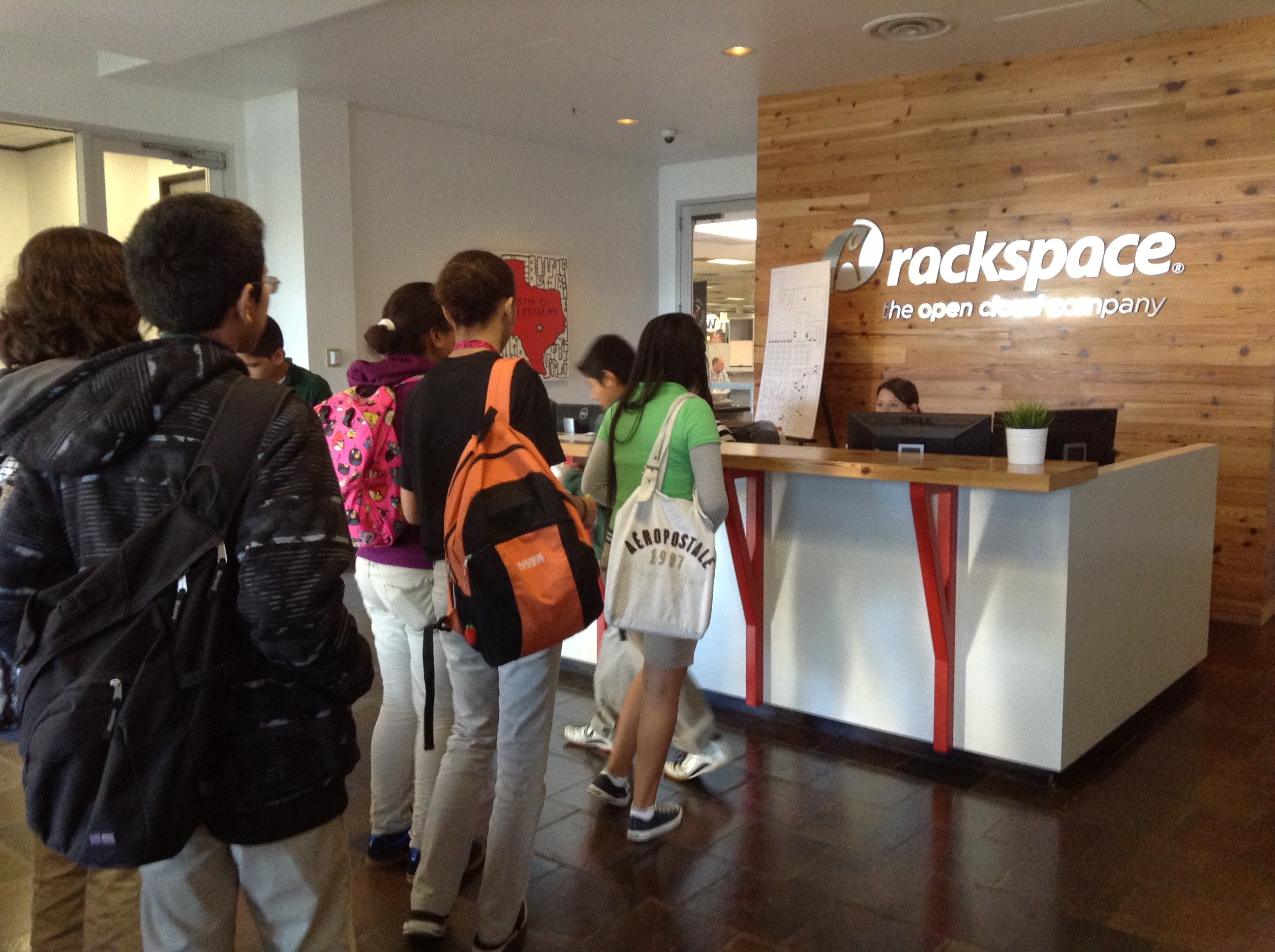 Little Brothers and Sisters arrive at Rackspace for the first time last year -- October 2013.